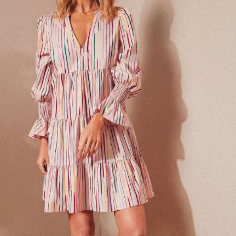 Tuckernuck Pomander Place Kenzo Mini Dress Bermuda Pink Sorbet Women Size Medium